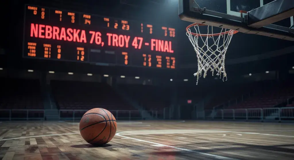 Nebraska Defeats Troy 76-47 for First NCAA Tournament Win