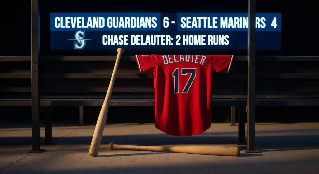 Cleveland Guardians rookie Chase DeLauter hits two home runs in regular-season debut in 6-4 win at Seattle Mariners