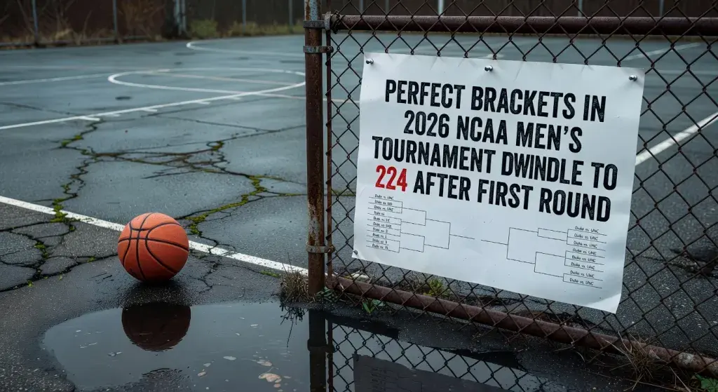 Perfect brackets in 2026 NCAA men's tournament dwindle to 224 after first round