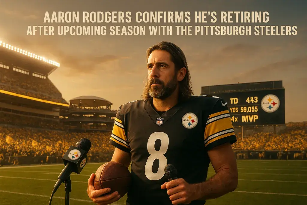 Aaron Rodgers confirms he's retiring after upcoming season with the Pittsburgh Steelers