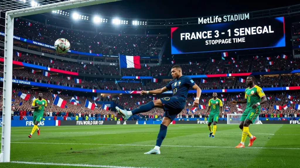 Mbappe Strikes Twice as France Beat Senegal 3-1 at World Cup