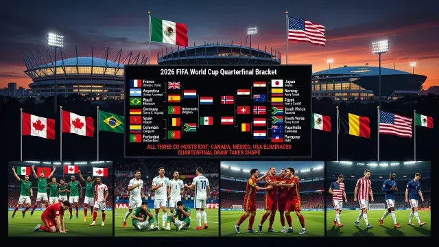 All Three Co-Hosts Exit as World Cup 2026 Quarterfinal Draw Takes Shape